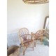 Paire de fauteuils en rotin et osier vintage