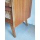 Chiffonnier bois et rotin circa 1960, pieds compas - esprit scandinave