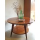 Table basse ronde années 60 esprit scandinave - 86 x 53