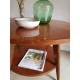 Table basse ronde années 60 esprit scandinave - 86 x 53