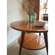 Table basse ronde années 60 esprit scandinave - 86 x 53