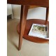 Table basse ronde années 60 esprit scandinave - 86 x 53