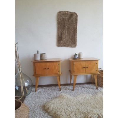 Paire de chevets pieds compas - années 60