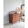 Commode en rotin brun circa années 70