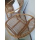 Paire de fauteuils corbeille en rotin vintage