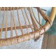 Paire de fauteuils corbeille en rotin vintage