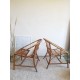 Paire de fauteuils corbeille en rotin vintage