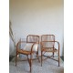 Paire de fauteuils en rotin vintage