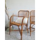 Paire de fauteuils en rotin vintage