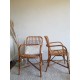 Paire de fauteuils en rotin vintage