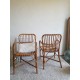 Paire de fauteuils en rotin vintage