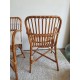 Paire de fauteuils en rotin vintage