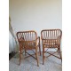 Paire de fauteuils en rotin vintage