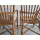 Paire de fauteuils en rotin vintage