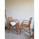 Paire de fauteuils en rotin vintage