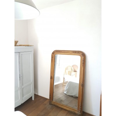 Miroir ancien doré 143 x 88  style Louis -Philippe