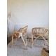 Paire de fauteuils corbeille en rotin vintage