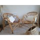 Paire de fauteuils corbeille en rotin vintage
