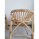 Paire de fauteuils corbeille en rotin vintage