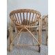 Paire de fauteuils corbeille en rotin vintage