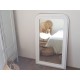 Miroir ancien blanc 120x71cm de style Louis Philippe
