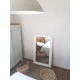 Miroir ancien blanc 120x71cm de style Louis Philippe