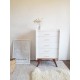Commode -semainier pieds compas circa 1960 esprit scandinave