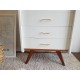 Commode -semainier pieds compas circa 1960 esprit scandinave