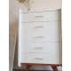 Commode -semainier pieds compas circa 1960 esprit scandinave