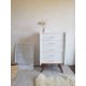 Commode -semainier pieds compas circa 1960 esprit scandinave