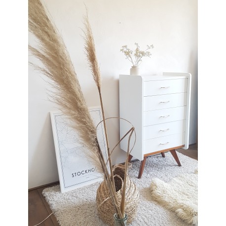 Commode -semainier pieds compas circa 1960 esprit scandinave