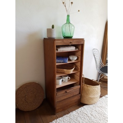 Meuble de métier - classeur à rideau - vintage