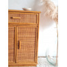 Buffet en rotin vintage circa années 70
