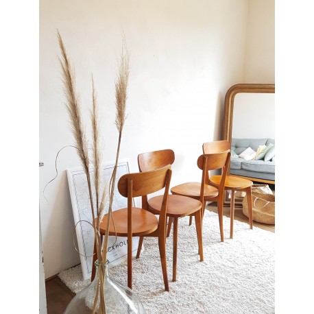 Suite de 4 chaise bistrots LUTERMA circa 1960