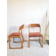 Suite de 4 chaises traineaux Baumann