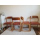 Suite de 4 chaises traineaux Baumann
