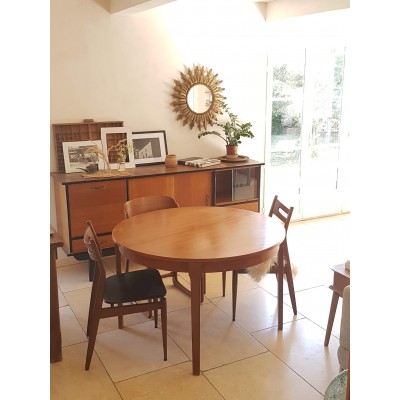 Table scandinave extensible -rallonge papillon- circa 1960