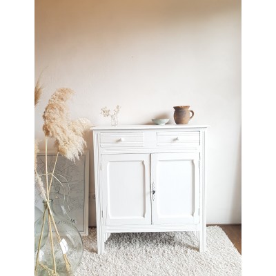 Buffet parisien ancien blanc Art Déco