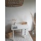 Bureau blanc  scandinave pieds compas  circa 1960