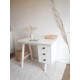 Bureau blanc  scandinave pieds compas  circa 1960
