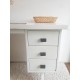 Bureau blanc  scandinave pieds compas  circa 1960