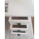Bureau blanc  scandinave pieds compas  circa 1960
