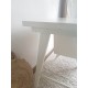 Bureau blanc  scandinave pieds compas  circa 1960