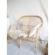 Banquette en rotin et osier  2 places - vintage