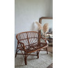 Banquette en rotin circa années 70