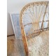 Banquette en rotin et osier  2 places - vintage