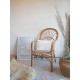 Fauteuil en rotin et osier vintage