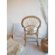 Fauteuil en rotin et osier vintage
