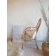 Fauteuil en rotin et osier vintage