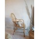 Fauteuil en rotin et osier vintage